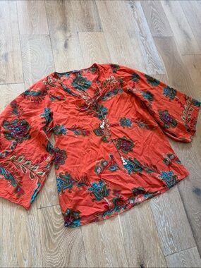 Free Destinations Swim Coverup Tie Front Size Large